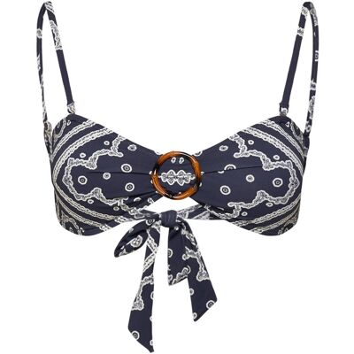 Malina Viola Bamboo-Ring Bandeau Bikini Top S BANDANA S Malina Viola Bamboo-Ring Bandeau Bikini Top S BANDANA S
