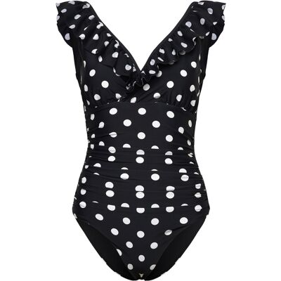 crās Agnescras Swimsuit 44 BLACK WHITE DOT 44 crās Agnescras Swimsuit 44 BLACK WHITE DOT 44