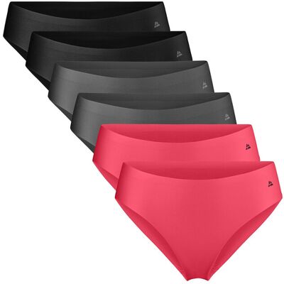 Danish Endurance Invisible Bikini (Women) 6-Pack L MULTICOLOR (2X BLACK, 2X GREY, 2X PINK) L Danish Endurance Invisible Bikini (Women) 6-Pack L MULTICOLOR (2X BLACK, 2X GREY, 2X PINK) L