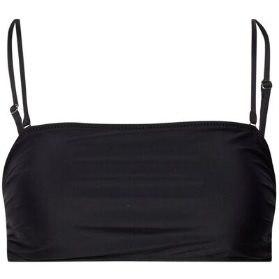 GANNI Recycled Core Solid Bandeau Bikini Top 34 BLACK 34 GANNI Recycled Core Solid Bandeau Bikini Top 34 BLACK 34