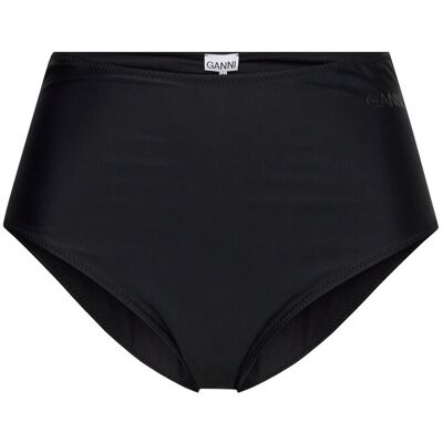 GANNI Recycled Core Solid Highrise Bikini Briefs 34 BLACK 34 GANNI Recycled Core Solid Highrise Bikini Briefs 34 BLACK 34