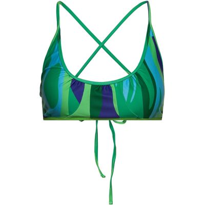 Hosbjerg Ginny Cross Back Bikini Top XS GREEN LANDSCAPE XS Hosbjerg Ginny Cross Back Bikini Top XS GREEN LANDSCAPE XS