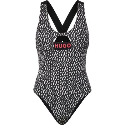 HUGO Monogram Swimsuit XS OPEN WHITE XS HUGO Monogram Swimsuit XS OPEN WHITE XS