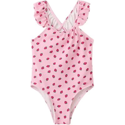 Mango Strawberry Print Swimsuit 4-5 PINK 4-5 Mango Strawberry Print Swimsuit 4-5 PINK 4-5