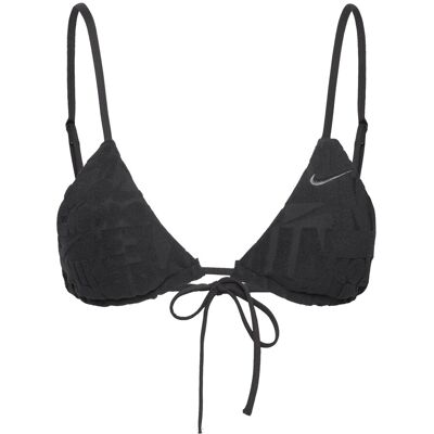 NIKE SWIM Nike Retro Flow Terry Bikini Top S BLACK S NIKE SWIM Nike Retro Flow Terry Bikini Top S BLACK S
