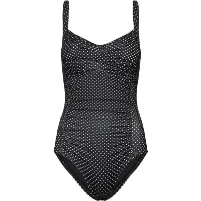 Panos Emporio Potenza Solid Swimsuit Recycled 40 BLACK WHITE-DOTS 40 Panos Emporio Potenza Solid Swimsuit Recycled 40 BLACK WHITE-DOTS 40