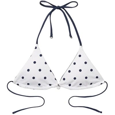 Panos Emporio Galathea Polka Dot Reversible Top 36 WHITE/NAVY 36 Panos Emporio Galathea Polka Dot Reversible Top 36 WHITE/NAVY 36
