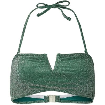 Pieces Pcbling Bikini Bandeau Top Lurex Hanger S DARK GREEN S Pieces Pcbling Bikini Bandeau Top Lurex Hanger S DARK GREEN S