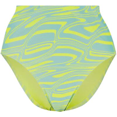 Puma Swim Women Printed High Briefs 1P XS LEMON / MINT XS Puma Swim Women Printed High Briefs 1P XS LEMON / MINT XS