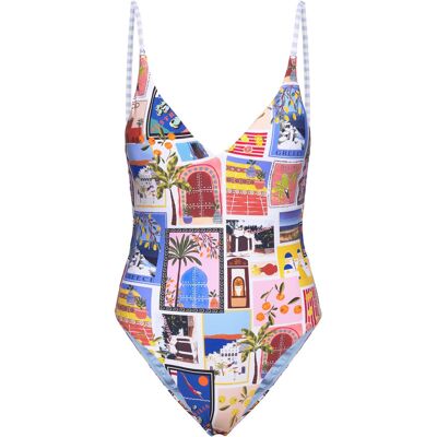 Seafolly Onvacation V Neck One Piece 42 AZURE 42 Seafolly Onvacation V Neck One Piece 42 AZURE 42