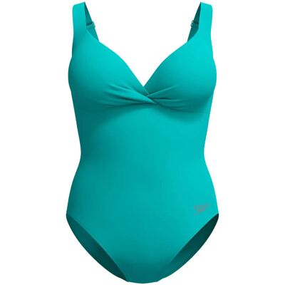 Speedo Womens Shaping Cross Knot 1 Piece 50 BLUE/GREEN 50 Speedo Womens Shaping Cross Knot 1 Piece 50 BLUE/GREEN 50