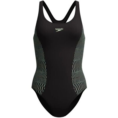 Speedo Placement Muscleback One Piece 46 ANTHRACITE/PALE CLOVER 46 Speedo Placement Muscleback One Piece 46 ANTHRACITE/PALE CLOVER 46