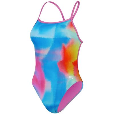 Speedo Womens Allover Digital Vback 30 BLUE/PINK 30 Speedo Womens Allover Digital Vback 30 BLUE/PINK 30