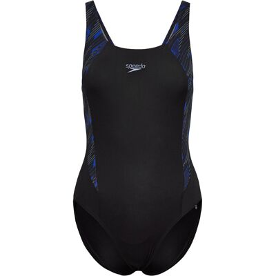 Speedo Womens Hyperboom Splice Muscleback 32 BLACK/BLUE 32 Speedo Womens Hyperboom Splice Muscleback 32 BLACK/BLUE 32