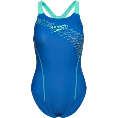 Speedo Womens Medley Logo 1 Piece 38 BLUE 38 Speedo Womens Medley Logo 1 Piece 38 BLUE 38