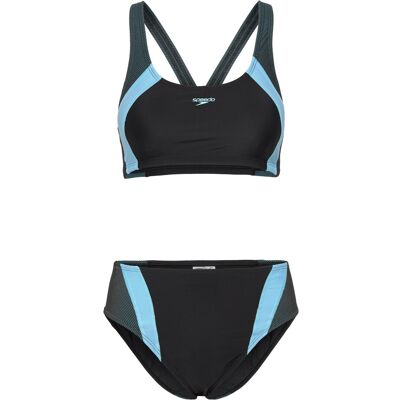 Speedo Quantum Rib Splice Two Piece 36 ANTHRACITE/ANGELIC BLUE 36 Speedo Quantum Rib Splice Two Piece 36 ANTHRACITE/ANGELIC BLUE 36
