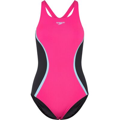 Speedo Solid Splice Medalist One Piece 46 MARGARITA PINK/ANTHRACITE 46 Speedo Solid Splice Medalist One Piece 46 MARGARITA PINK/ANTHRACITE 46