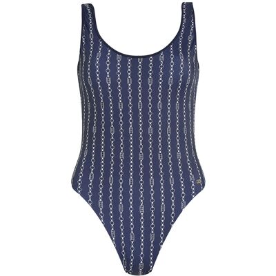 Tommy Hilfiger One Piece Print (Ext) S FLAG CHAIN DARK NIGHT NAVY S Tommy Hilfiger One Piece Print (Ext) S FLAG CHAIN DARK NIGHT NAVY S