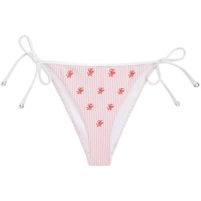 Tommy Hilfiger V String Side Tie Emb. XL ITHACA SCR ROSE PETAL WHITE XL Tommy Hilfiger V String Side Tie Emb. XL ITHACA SCR ROSE PETAL WHITE XL