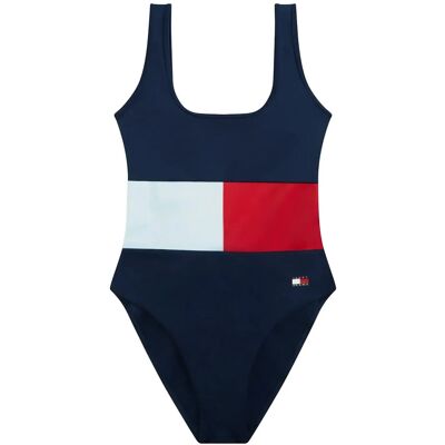 Tommy Hilfiger Scoop One Piece (Ext Sizes) M DARK NIGHT NAVY M Tommy Hilfiger Scoop One Piece (Ext Sizes) M DARK NIGHT NAVY M