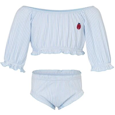 Vanilla Copenhagen Bikini - Seersucker - Ladybug 6-7Y BLUE 6-7Y Vanilla Copenhagen Bikini - Seersucker - Ladybug 6-7Y BLUE 6-7Y