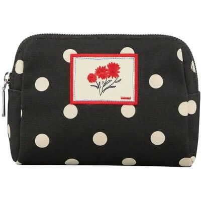 Becksöndergaard Polka Canvas Pouch Bag 18X 13CM BLACK 18X 13CM Becksöndergaard Polka Canvas Pouch Bag 18X 13CM BLACK 18X 13CM