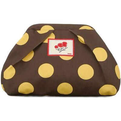 Becksöndergaard Maxi Polka Canvas Bonita Bag 26X 18CM HOT FUDGE BROWN 26X 18CM Becksöndergaard Maxi Polka Canvas Bonita Bag 26X 18CM HOT FUDGE BROWN 26X 18CM