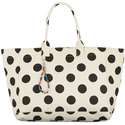 Becksöndergaard Maxi Polka Canvas Camila Bag ONE SIZE BIRCH WHITE ONE SIZE Becksöndergaard Maxi Polka Canvas Camila Bag ONE SIZE BIRCH WHITE ONE SIZE