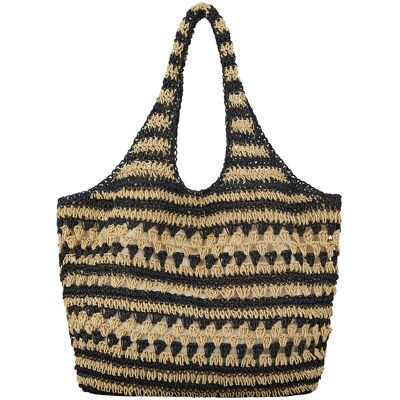 Becksöndergaard Wafted Carolina Bag 60X 36CM BLACK/NATURE 60X 36CM Becksöndergaard Wafted Carolina Bag 60X 36CM BLACK/NATURE 60X 36CM