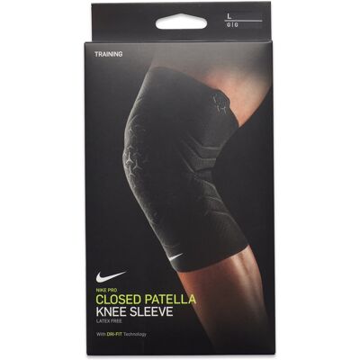 NIKE Equipment Nike Pro Closed Patella Knee Sleeve 3.0 M BLACK/WHITE M NIKE Equipment Nike Pro Closed Patella Knee Sleeve 3.0 M BLACK/WHITE M