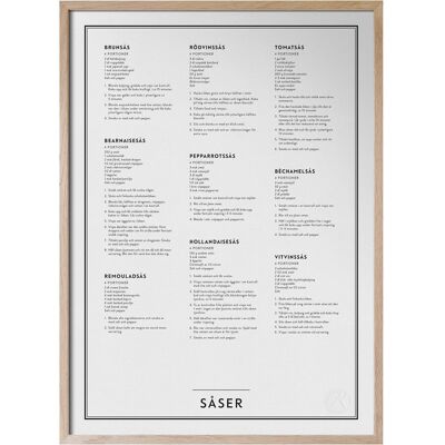 Kunskapstavlan® Såser 50X70 BLACK & WHITE 50X70 Kunskapstavlan® Såser 50X70 BLACK & WHITE 50X70