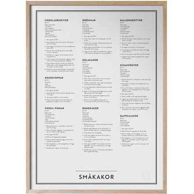 Kunskapstavlan® Småkakor 50X70 BLACK & WHITE 50X70 Kunskapstavlan® Småkakor 50X70 BLACK & WHITE 50X70