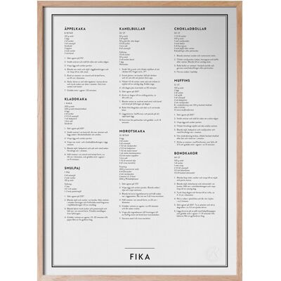 Kunskapstavlan® Fika 50X70 BLACK & WHITE 50X70 Kunskapstavlan® Fika 50X70 BLACK & WHITE 50X70