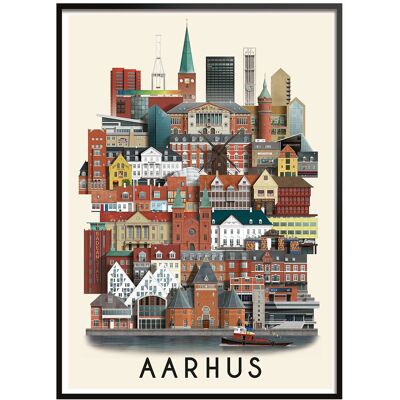 Martin Schwartz Aarhus Small Poster A3 MULTI COLOR A3 Martin Schwartz Aarhus Small Poster A3 MULTI COLOR A3