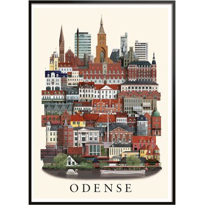 Martin Schwartz Odense Small Poster A3 MULTI COLOR A3 Martin Schwartz Odense Small Poster A3 MULTI COLOR A3