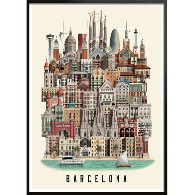Martin Schwartz Barcelona Small Poster A3 MULTI COLOR A3 Martin Schwartz Barcelona Small Poster A3 MULTI COLOR A3