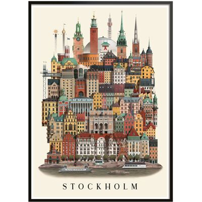 Martin Schwartz Stockholm Small Poster A3 MULTI COLOR A3 Martin Schwartz Stockholm Small Poster A3 MULTI COLOR A3