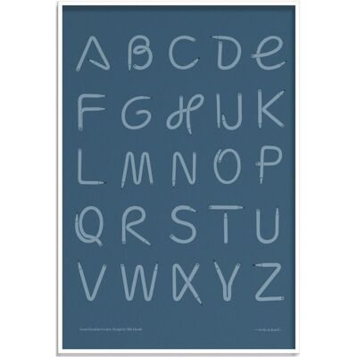 Olle Eksell A-Z / Blue 50X70CM MULTICOLOUR 50X70CM Olle Eksell A-Z / Blue 50X70CM MULTICOLOUR 50X70CM