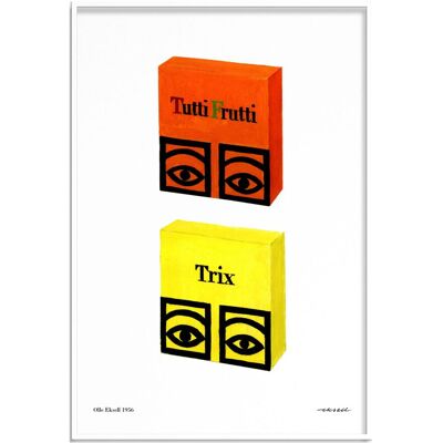 Olle Eksell Ögon - 1956 - Tutti Frutti And Trix 50X70CM MULTICOLOUR 50X70CM Olle Eksell Ögon - 1956 - Tutti Frutti And Trix 50X70CM MULTICOLOUR 50X70CM