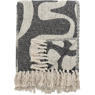 Bloomingville Salobre Throw 160X130CM BLACK 160X130CM Bloomingville Salobre Throw 160X130CM BLACK 160X130CM