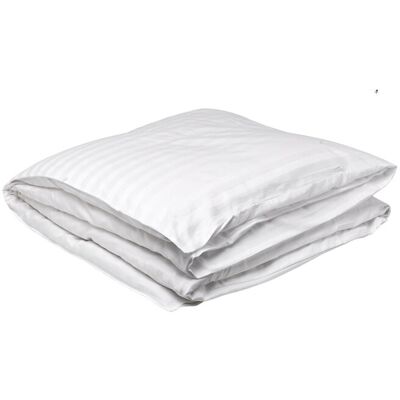 Gant - Randig satinöverdrag - 150X210 - Vit Gant - Randig satinöverdrag - 150X210 - Vit