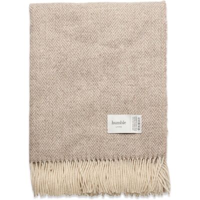 Humble Living Wool Blanket 140X180CM SIMPLY TAUPE 140X180CM Humble Living Wool Blanket 140X180CM SIMPLY TAUPE 140X180CM