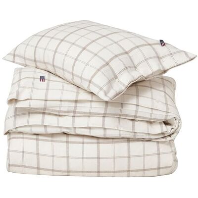 Lexington Home White/Brown Checked Cotton Flannel Bed Set 260X220/65X65X2 WHITE/BROWN 260X220/65X65X2 Lexington Home White/Brown Checked Cotton Flannel Bed Set 260X220/65X65X2 WHITE/BROWN 260X220/65X65X2