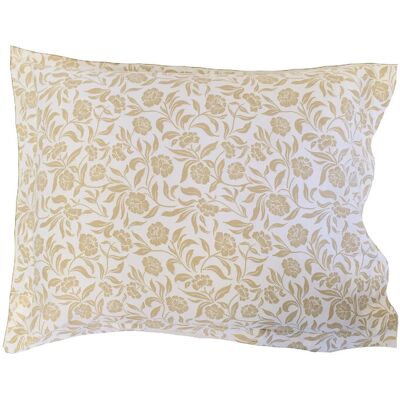 Lexington Home White/Beige Flowers Cotton Sateen Bed Set 260X240/65X65X2 WHITE/BEIGE 260X240/65X65X2 Lexington Home White/Beige Flowers Cotton Sateen Bed Set 260X240/65X65X2 WHITE/BEIGE 260X240/65X65X2