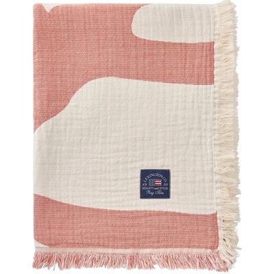 Lexington Home Coral Jacquard Organic Cotton Blanket 160X200 WHITE/CORAL 160X200 Lexington Home Coral Jacquard Organic Cotton Blanket 160X200 WHITE/CORAL 160X200