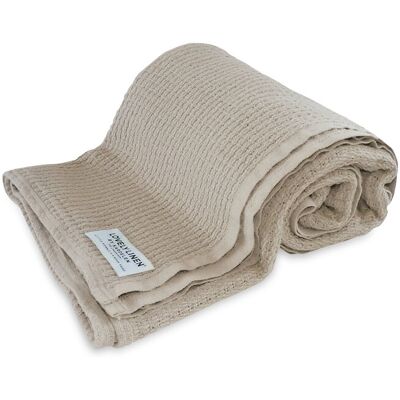 Lovely Linen Lovely Cotton Blanket 150X220CM NATURAL BEIGE 150X220CM Lovely Linen Lovely Cotton Blanket 150X220CM NATURAL BEIGE 150X220CM