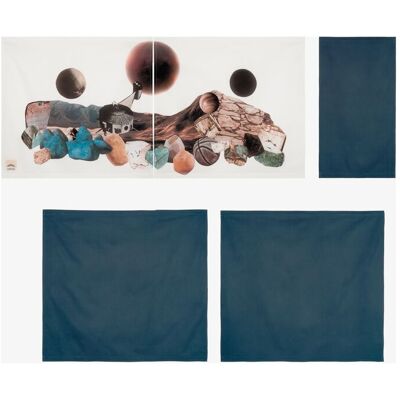 Marooms Space Bed Curtains 75X200X90CM UMBRE BLUE 75X200X90CM Marooms Space Bed Curtains 75X200X90CM UMBRE BLUE 75X200X90CM