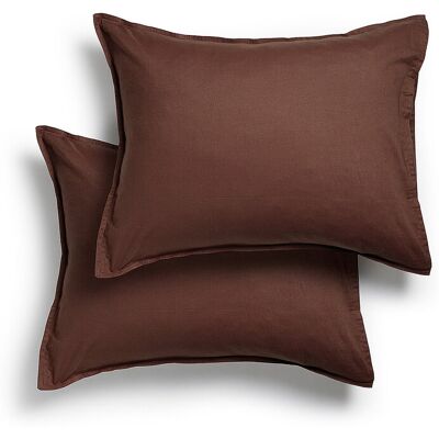 Midnatt Pillow Cover 2 -Pack Cortado 65X65CM DARK BROWN 65X65CM Midnatt Pillow Cover 2 -Pack Cortado 65X65CM DARK BROWN 65X65CM
