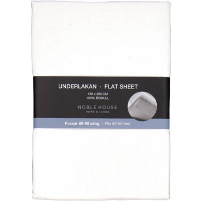 Noble House Flat Sheet 150X260Cm 150X260CM WHITE 150X260CM Noble House Flat Sheet 150X260Cm 150X260CM WHITE 150X260CM
