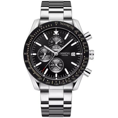 Dissing Chrono 44 mm BLACK/SILVER 44 mm Dissing Chrono 44 mm BLACK/SILVER 44 mm